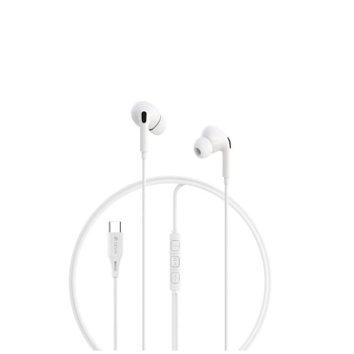 Devia - Devia In-Ear Trådbundna Hörlurar USB-C Kintone A2 Digital - Vit