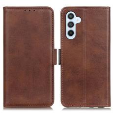 OEM - Mobilfodral f&ouml;r Samsung Galaxy S26 Plus Kickstand Konstl&auml;der - Brun
