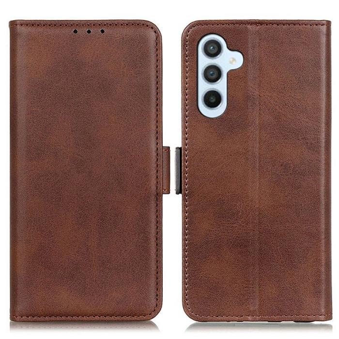 OEM - Mobilfodral för Samsung Galaxy S26 Plus Kickstand Konstläder - Brun