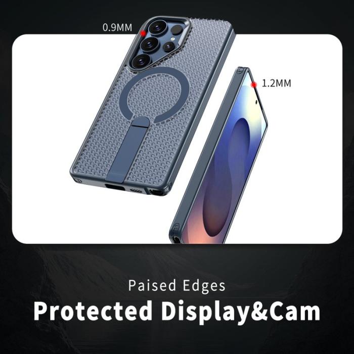 OEM - Mobilskal för Samsung Galaxy S26 Ultra Magnetiskt Kickstand TPU PC - Blå