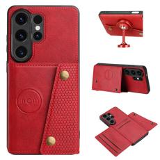 OEM - Mobilfodral f&ouml;r Samsung Galaxy S26 Ultra Kickstand med kortfack - R&ouml;d
