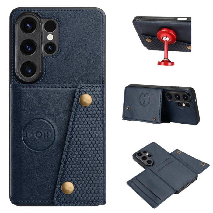 OEM - Mobilfodral för Samsung Galaxy S26 Ultra Kickstand och kortfack - Blå