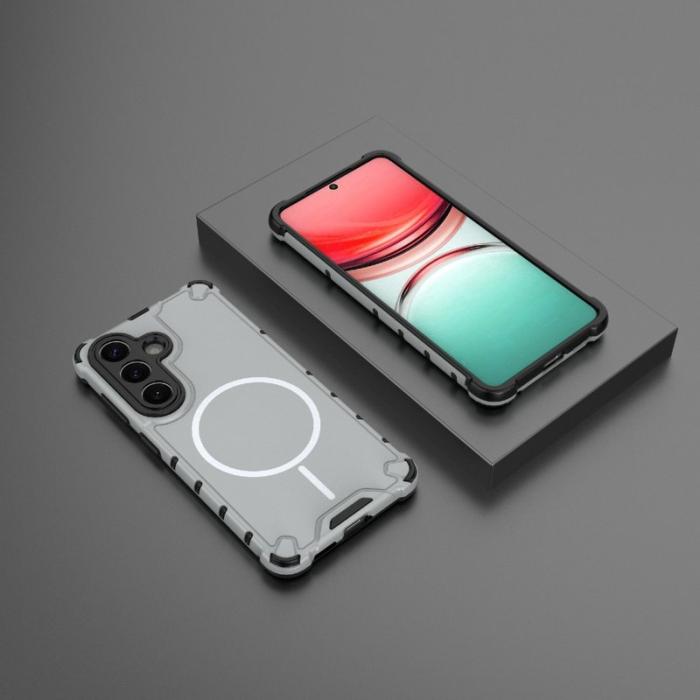 OEM - Mobilskal för Samsung Galaxy S26 Magnetiskt TPU + PC - Grå Vit