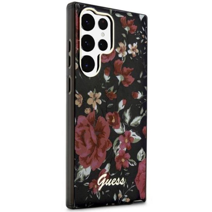 Guess - Guess Galaxy S23 Ultra Mobilskal Flower Collection - Grön