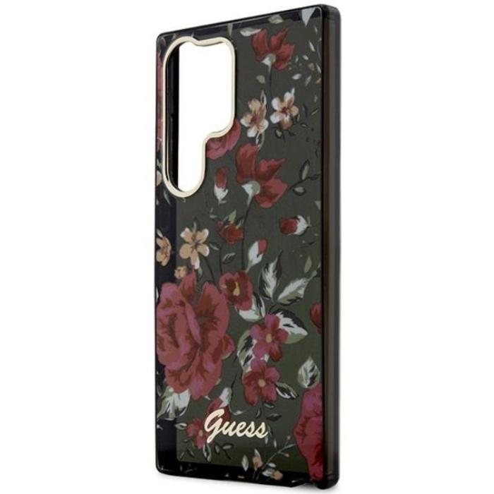 Guess - Guess Galaxy S23 Ultra Mobilskal Flower Collection - Grön
