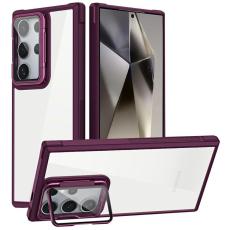 OEM - Mobilskal f&ouml;r Samsung Galaxy S26 Ultra PC + TPU med Kickstand - Vinr&ouml;d
