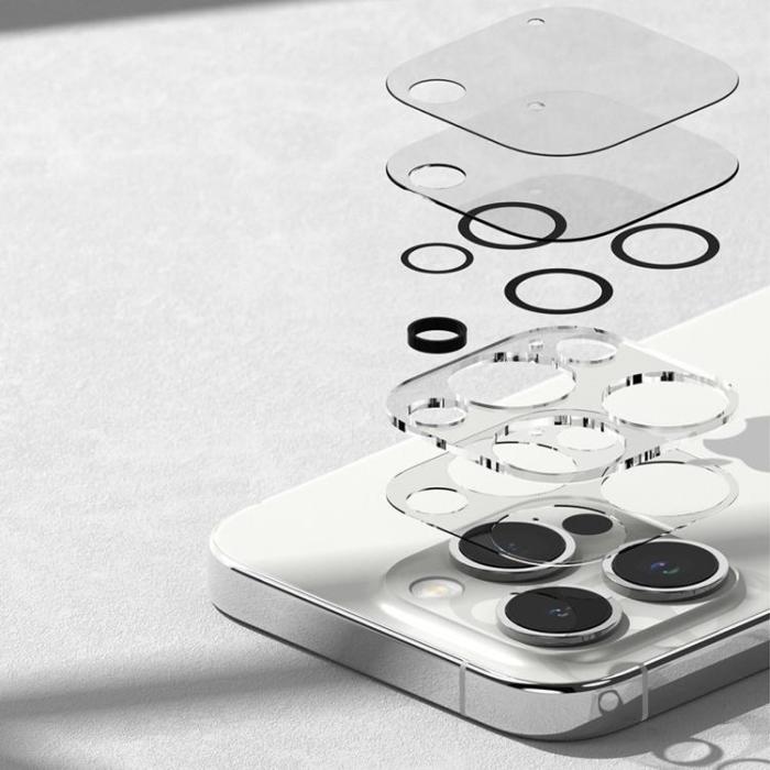 Ringke - [2-Pack] Ringke iPhone 15 Pro Max Kameralinsskydd i Härdat Glas - Svart