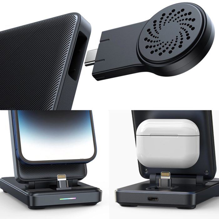 Joyroom - Joyroom 4-in-1 Trådlös Laddare iPhone, Apple Watch, Airpods