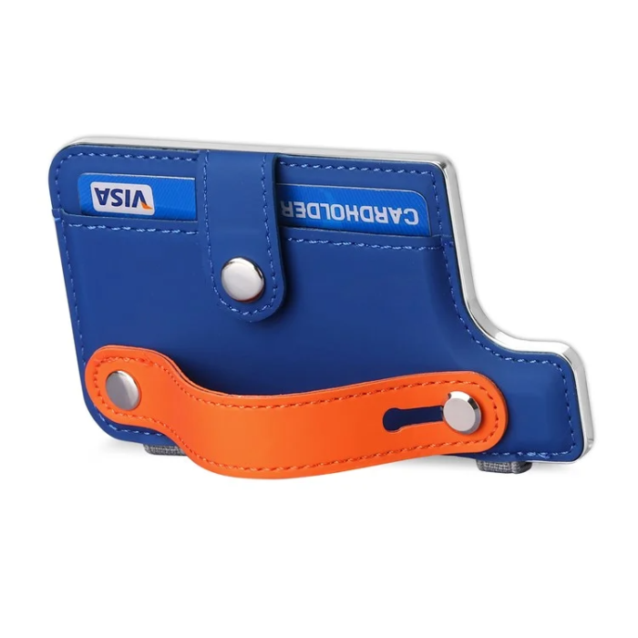 A-One Brand - Korthållare Kickstand PU-läder - Sapphire
