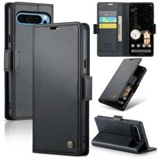Caseme - CASEME Pl&aring;nboksfodral Konstl&auml;der f&ouml;r Google Pixel 9 Pro XL - Svart