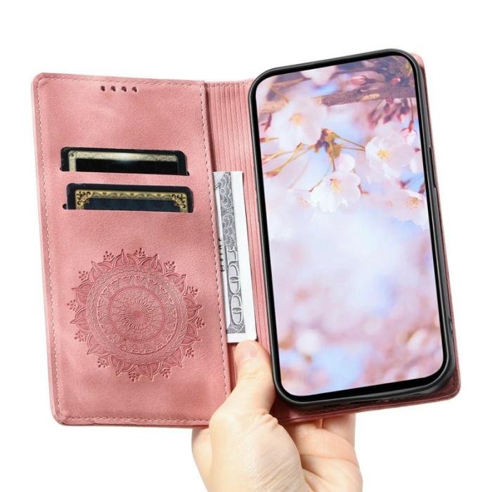 OEM - Samsung Galaxy S26 Plånboksfodral Magnetisk Stängning Konstläder Roséguld