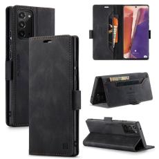 AUTSPACE - AUTSPACE Samsung Galaxy Note20 Wallet Fodral KonstL&auml;der - Svart
