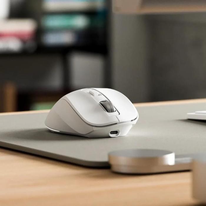 ALOGIC - Alogic Bluetooth USB-C Uppladdningsbar Programmerbar Mus Med 7 Tangenter - Vit