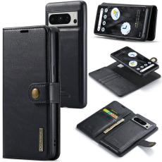 DG.MING - DG.MING Google Pixel 8 Pro &Auml;kta L&auml;der Pl&aring;nboksfodral Detachable Magnetisk Svart