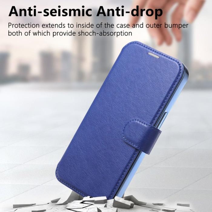CASENEO - CASENEO iPhone 16 Plus Fodral TPU och Konstläder - Blå