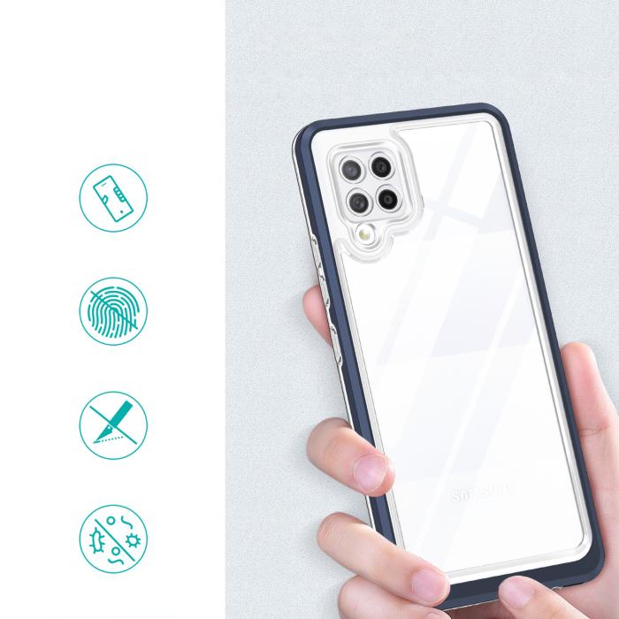 OEM - Galaxy A42 5G Skal Clear 3in1 - Blå
