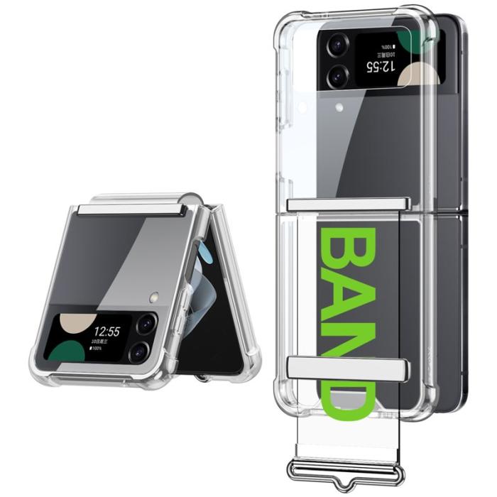 GKK - GKK Samsung Galaxy Z Flip4 Fodral Soft TPU - Transparent Grön