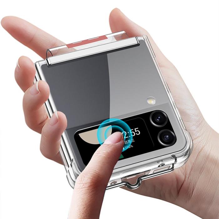 GKK - GKK Samsung Galaxy Z Flip4 Fodral Soft TPU - Transparent Grön