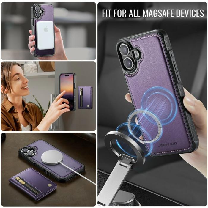 JEEHOOD - JEEHOOD J12 Mobilskal till iPhone 17 Magnetiskt Lila