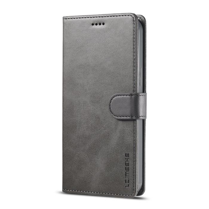 LC.imeeke - LC.IMEEKE iPhone 13 Plånboksfodral i Konstläder - Grå