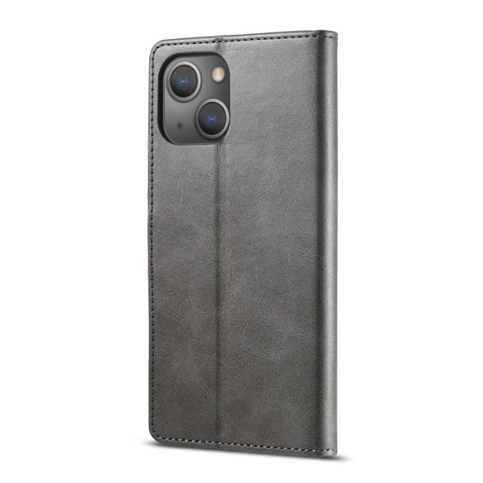 LC.imeeke - LC.IMEEKE iPhone 13 Plånboksfodral i Konstläder - Grå