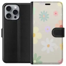 Gustaf - Pl&aring;nboksfodral till Apple iPhone 16 Pro Max med fejdande blommor