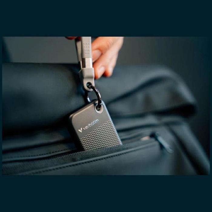Verbatim - Verbatim Extern hårddisk Pocket SSD 256GB USB-C 3.2 Gen 2 - Svart/Grå