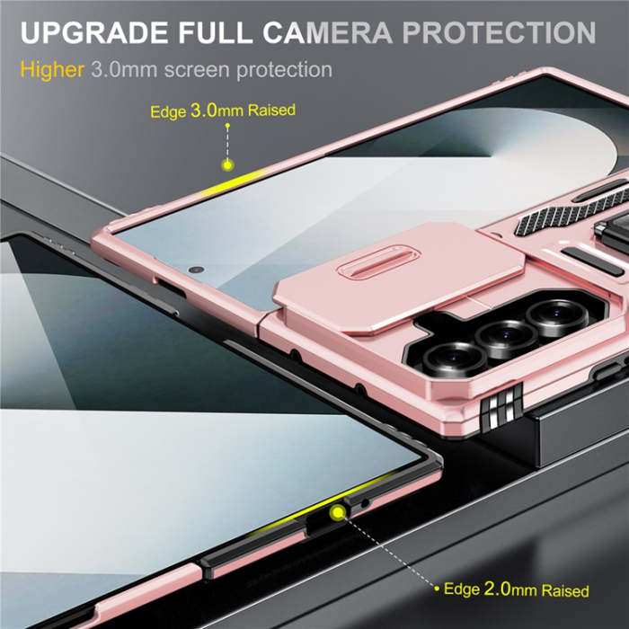 A-One Brand - Galaxy Z Fold7 5G Mobilskal Kickstand Slide - Roséguld