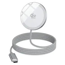 A-One Brand - Qi2 MagSafe Tr&aring;dl&ouml;s Laddare iPhone 25W Snabbladdningsplatta Q12 - Vit