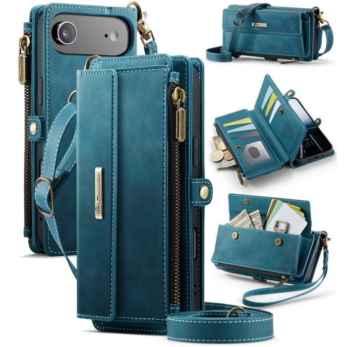 Caseme - CASEME iPhone Air Plånboksfodral Zipper RFID C39 - Grön