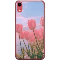 Gustaf - Mobilskal till Apple iPhone XR med Rosa Tulpaner