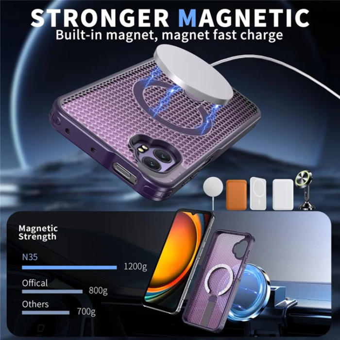 A-One Brand - Galaxy XCover 7 Pro Mobilskal Magsafe Grid Texture