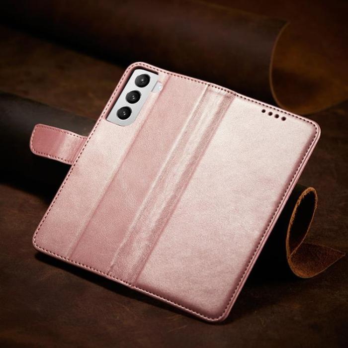 UTGATT1 - Galaxy S21 FE Plånboksfodral Magnet Elegant - Rosa