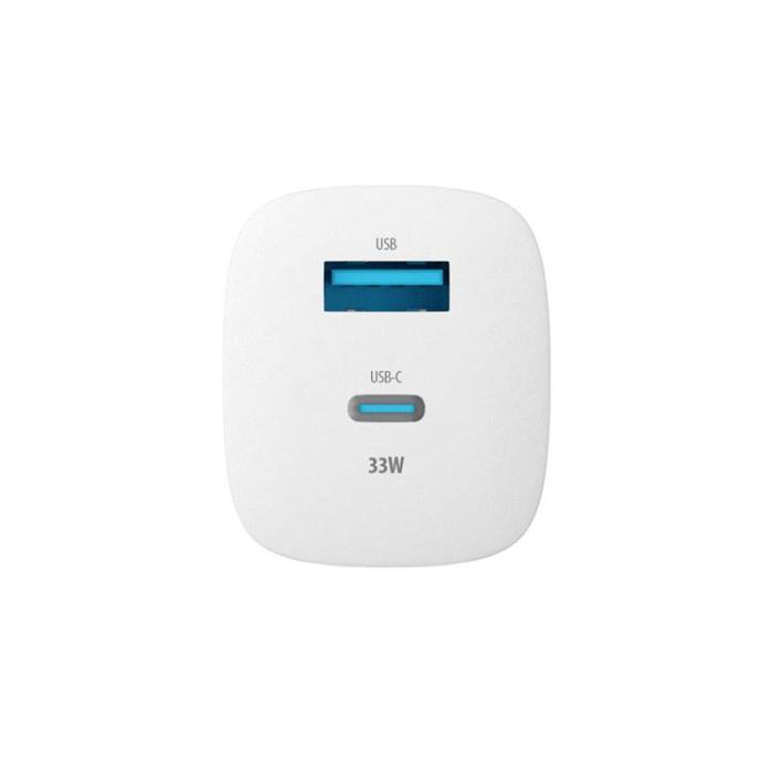 Forever - Forever GaN Väggladdare 1x USB-C 1x USB 33W TC-05 - Vit