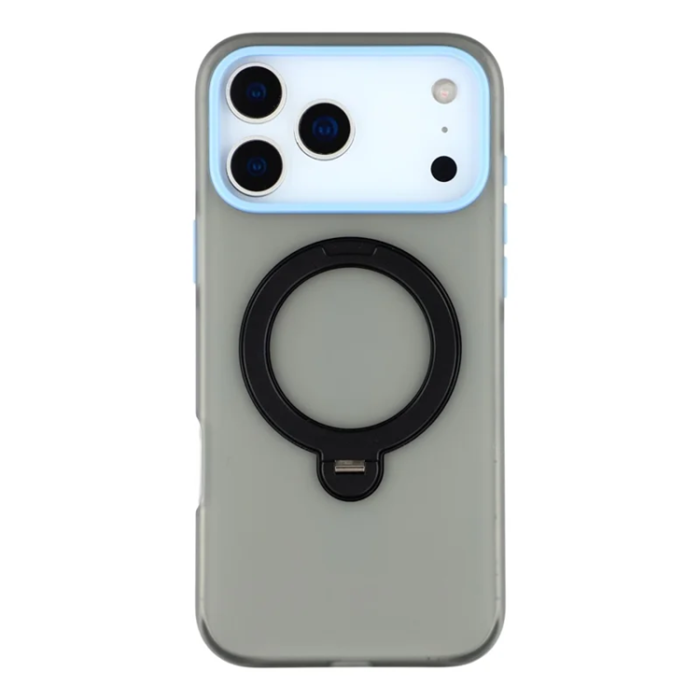 KIGC - KIGC iPhone 17 Pro Max Mobilskal Rotating Kickstand - Svart