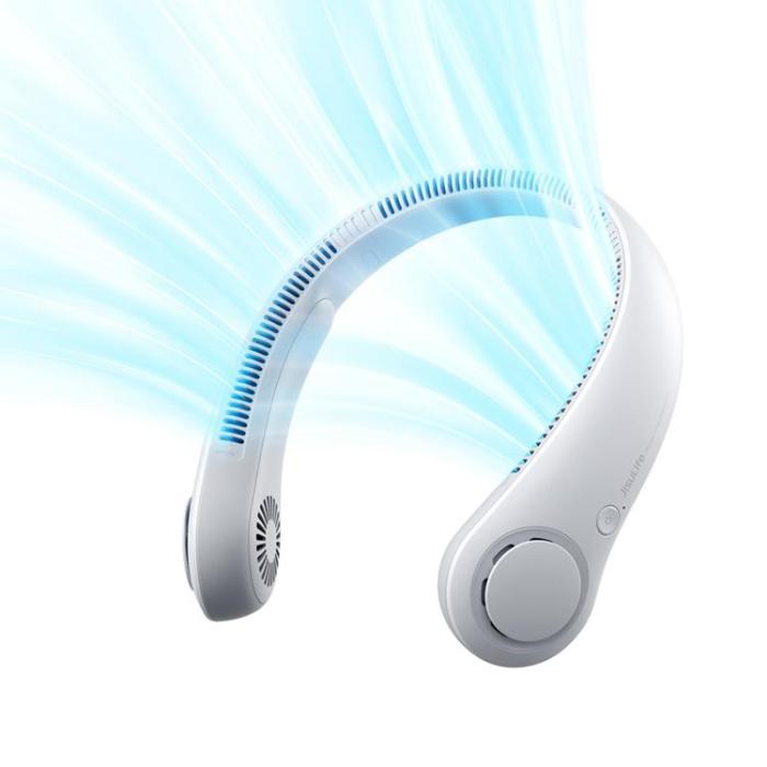 Jisulife - Jisulife Bärbar Halsfläkt 4000 mAh Fan 3 - Grå