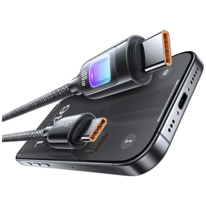USAMS - USAMS USB-C Till USB-C Kabel 100W 1.2m TC - Tarnish
