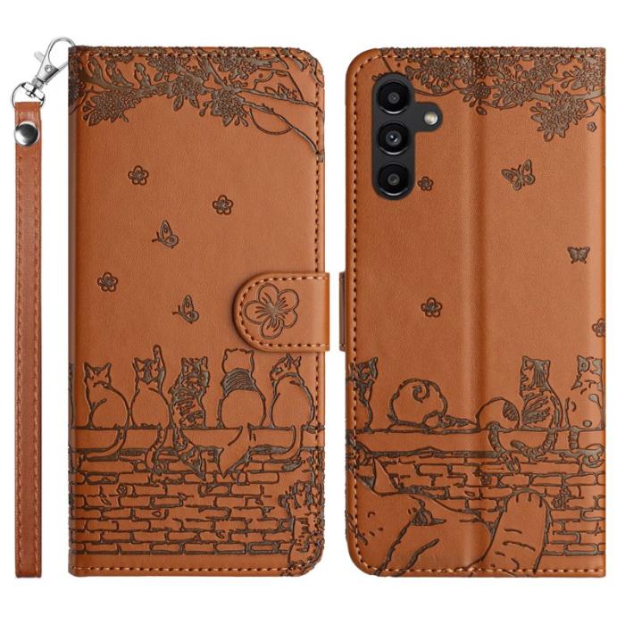 OEM - Samsung Galaxy S26 Skal Äkta Läder Med Handledsrem - Brun