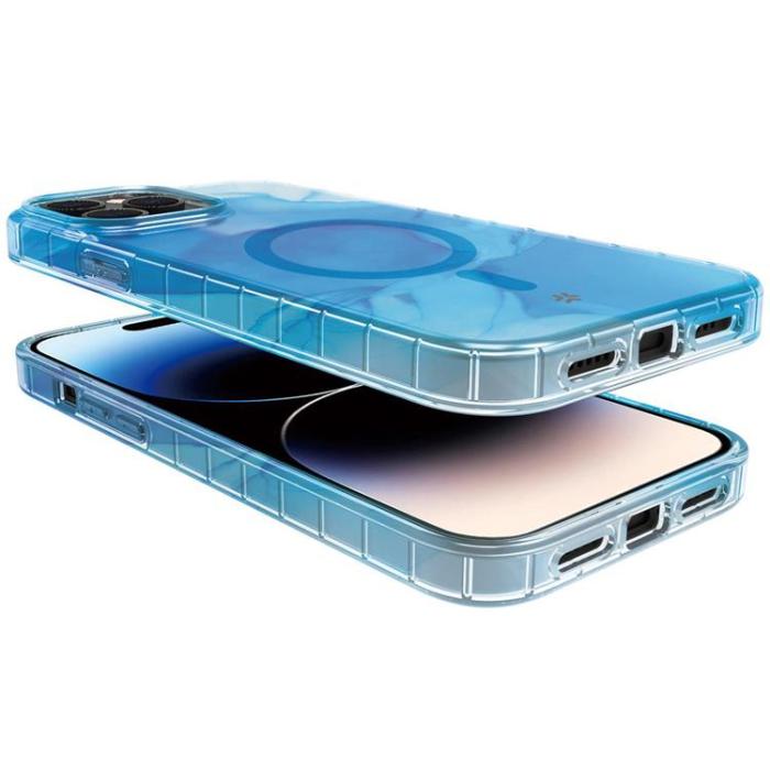Celly - Celly iPhone 15 Pro Mobilskal Magsafe TPU - Blå