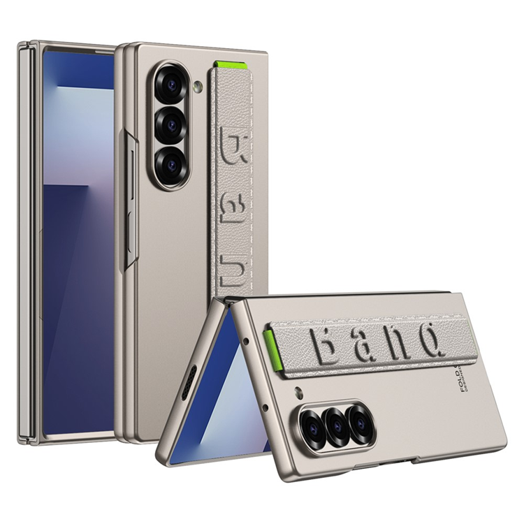 GKK Galaxy Z Fold 7 Mobilskal Handrem Med Fram Härdat Glas - Titangrå | 2353 | AlltMobil