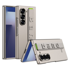 GKK - GKK Galaxy Z Fold 7 Mobilskal Handrem Med Fram Härdat Glas - Titangrå