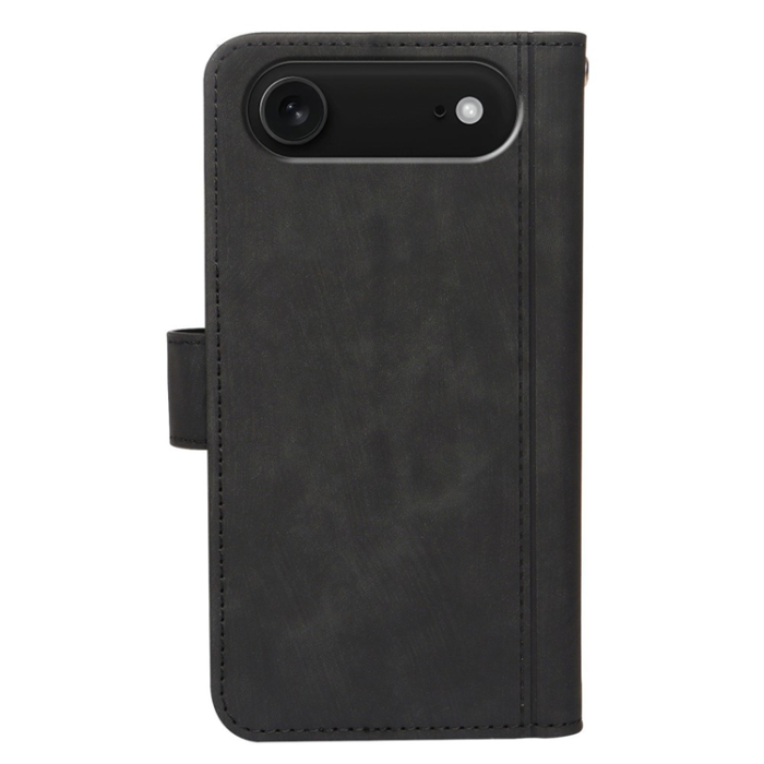 A-One Brand - iPhone 17 Air Plånboksfodral Line Pattern Läder - Svart