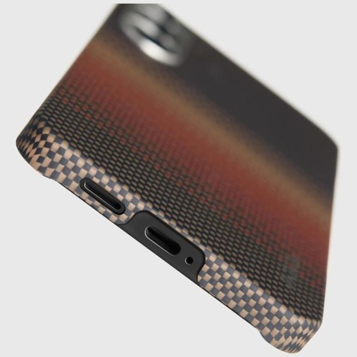 PITAKA - PITAKA Galaxy S25 Ultra Mobilskal MagSafe Moonrise Tactile Woven - Sunset