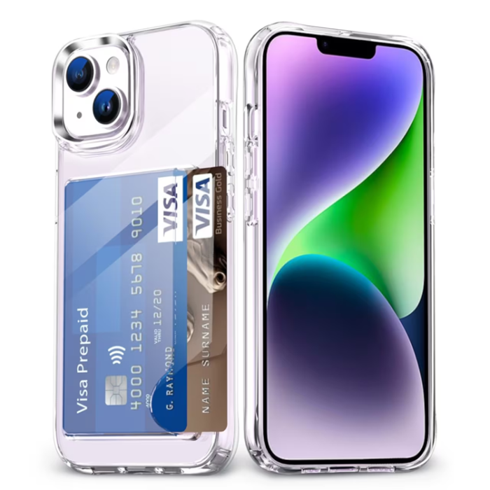 OEM - iPhone XS Max Mobilskal Korthållare Hybrid Acrylic - Clear