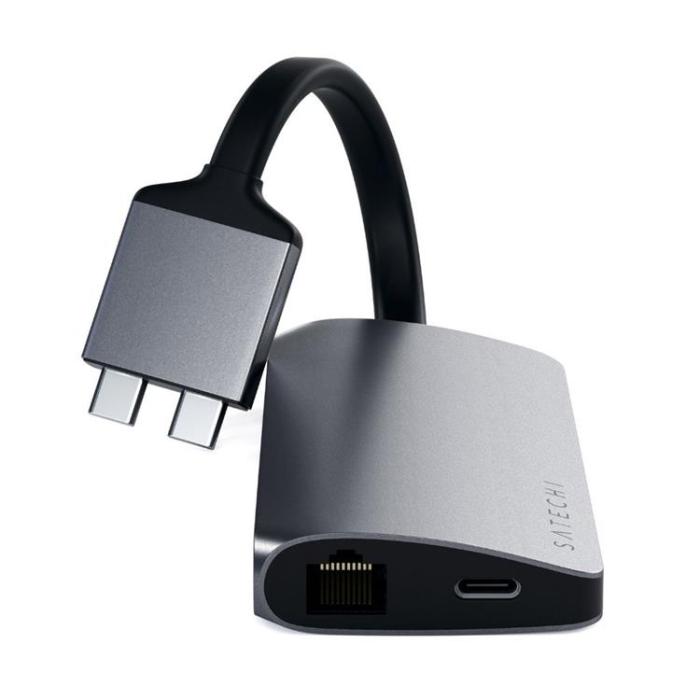 Satechi - Satechi USB-C Multimedia Adapter Dual 4K HDMI Gigabit Ethernet - Space Grå