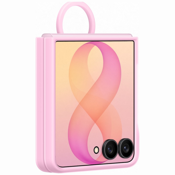 Samsung - Samsung Mobilskal för Galaxy Z Flip 8 Silikon Ring Magnet - Lila