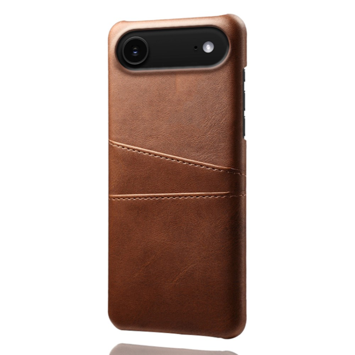 A-One Brand - iPhone 17 Air Mobilskal Korthållare Dual - Brun