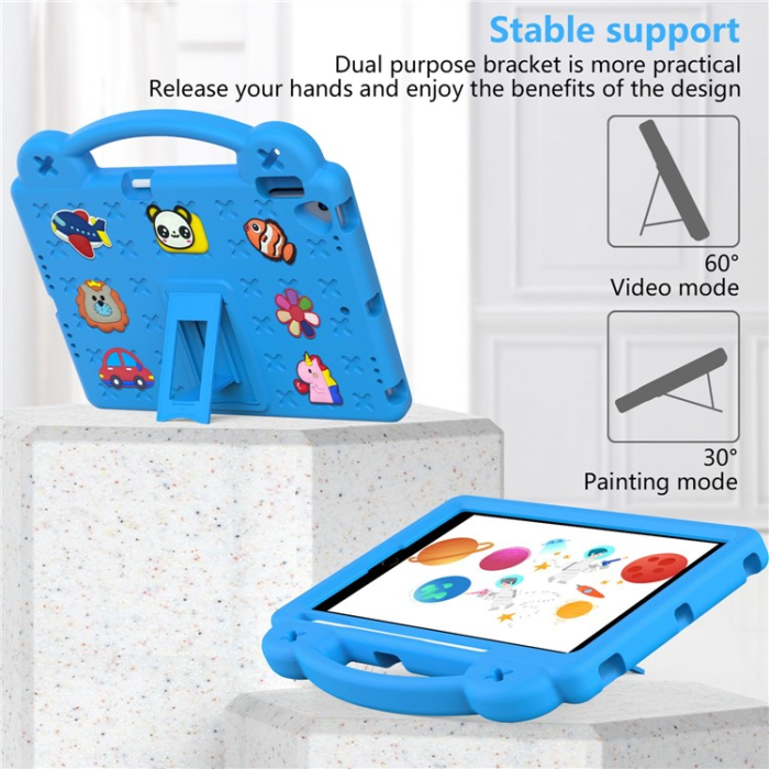 A-One Brand - iPad 10.2 (2021/2019/2020) Skal EVA Kickstand Shockproof - Ljusblå