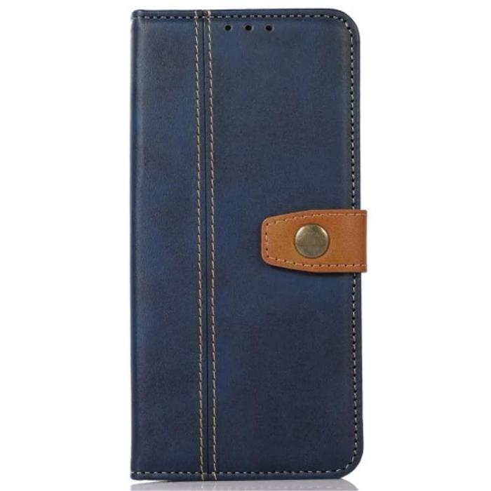 Taltech - iPhone 15 Pro Plånboksfodral Skinnimmitation - Blå