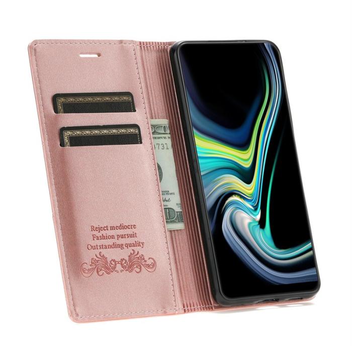 OEM - Samsung Galaxy S26 Plånboksfodral Magnetisk Stängning Konstläder - Roséguld